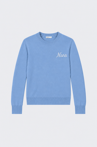 Cotton Cashmere "Nana" Embroidery Crew
