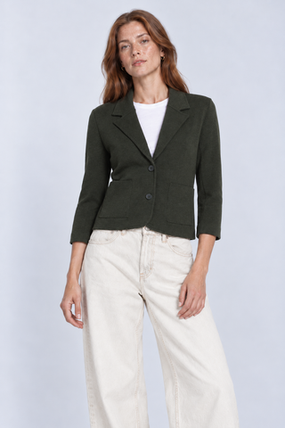Viscose Blend Shrunken Blazer