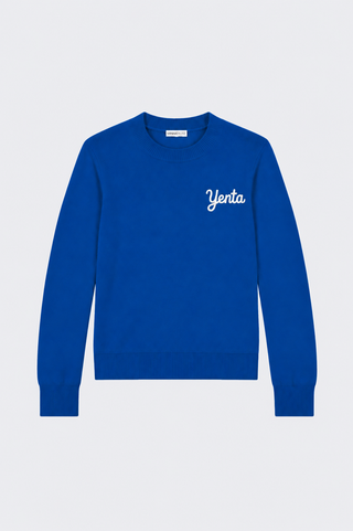 Cotton Cashmere "Yenta" Embroidery Crew