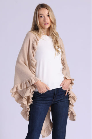 Cashmere Ruffle Shawl