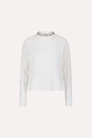 Cotton Cashmere Raglan Crew Jewel Neck