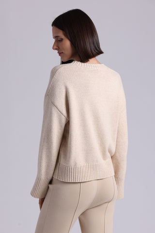 Luxe Cotton Blend V Neck Cardigan