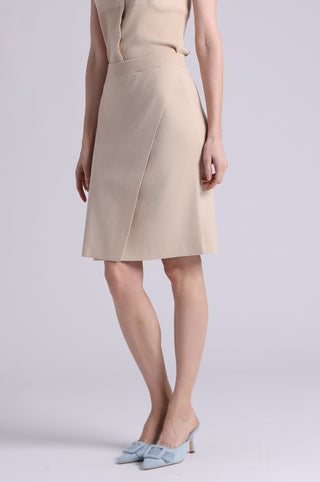 Viscose Overlap Panel Skirt