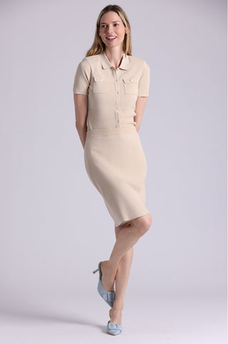 Viscose Overlap Panel Skirt