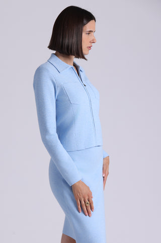 Viscose Zip Front Jacket