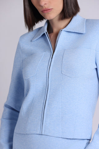 Viscose Zip Front Jacket