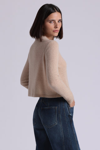 Southern Cashmere Collared Cropped Cardigan