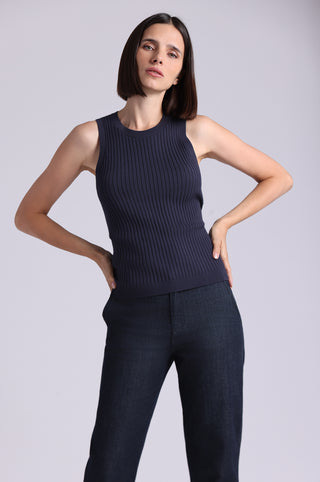 Viscose Ribbed Pointelle Tank