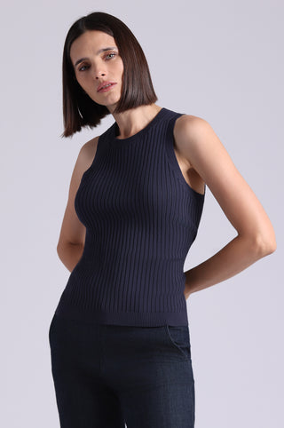 Viscose Ribbed Pointelle Tank