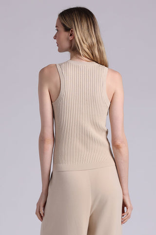Viscose Ribbed Pointelle Tank
