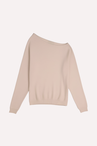 Oversized Sheer Luxury Cashmere Off The Shoulder