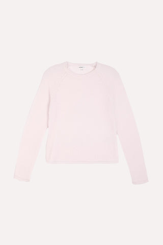Southern Cashmere Raglan Crew With Rolled Trims