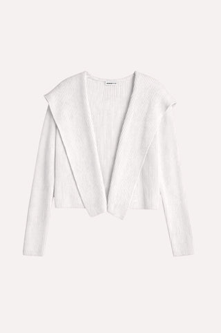 Cotton Shaker Hooded Flyaway Cardigan