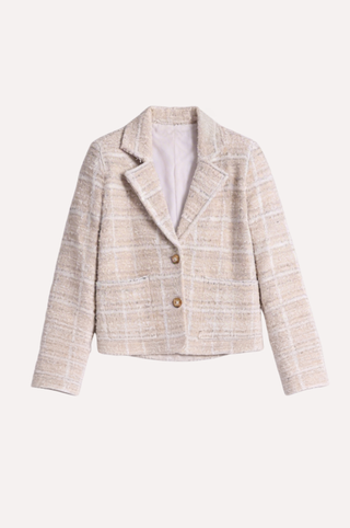 Viscose Sparkle Tweed Shrunken Blazer