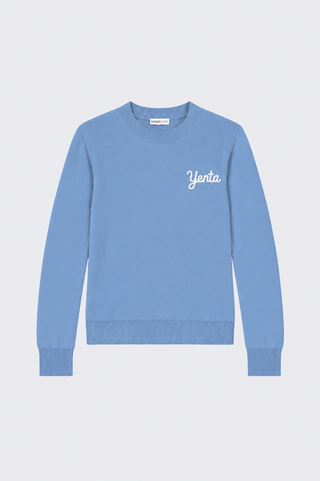 Cotton Cashmere "Yenta" Embroidery Crew