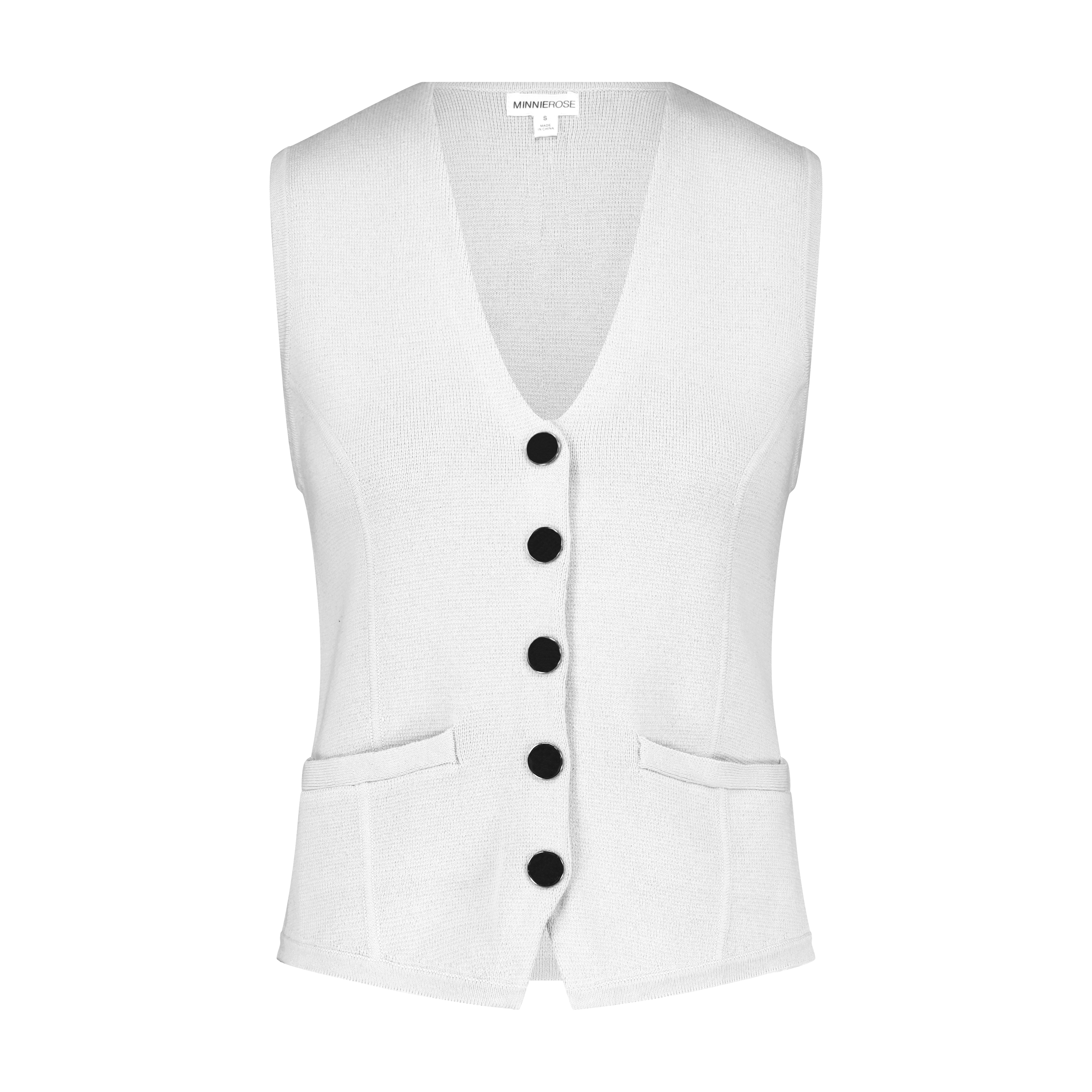 Cotton Blend Vest with Snaps – Minnie Rose