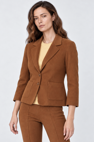 Viscose Blend Shrunken Blazer