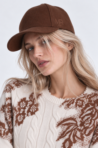 Wool Trucker Hat with Minnie Rose Embroidery