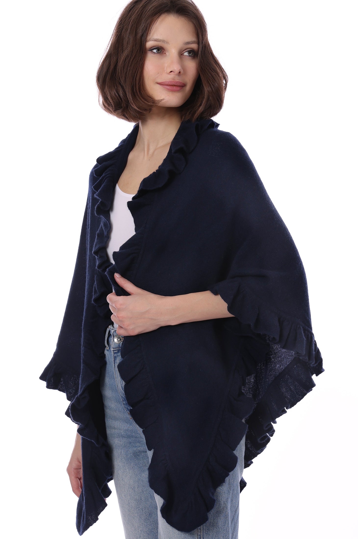 Cashmere Ruffle Shawl Minnie Rose