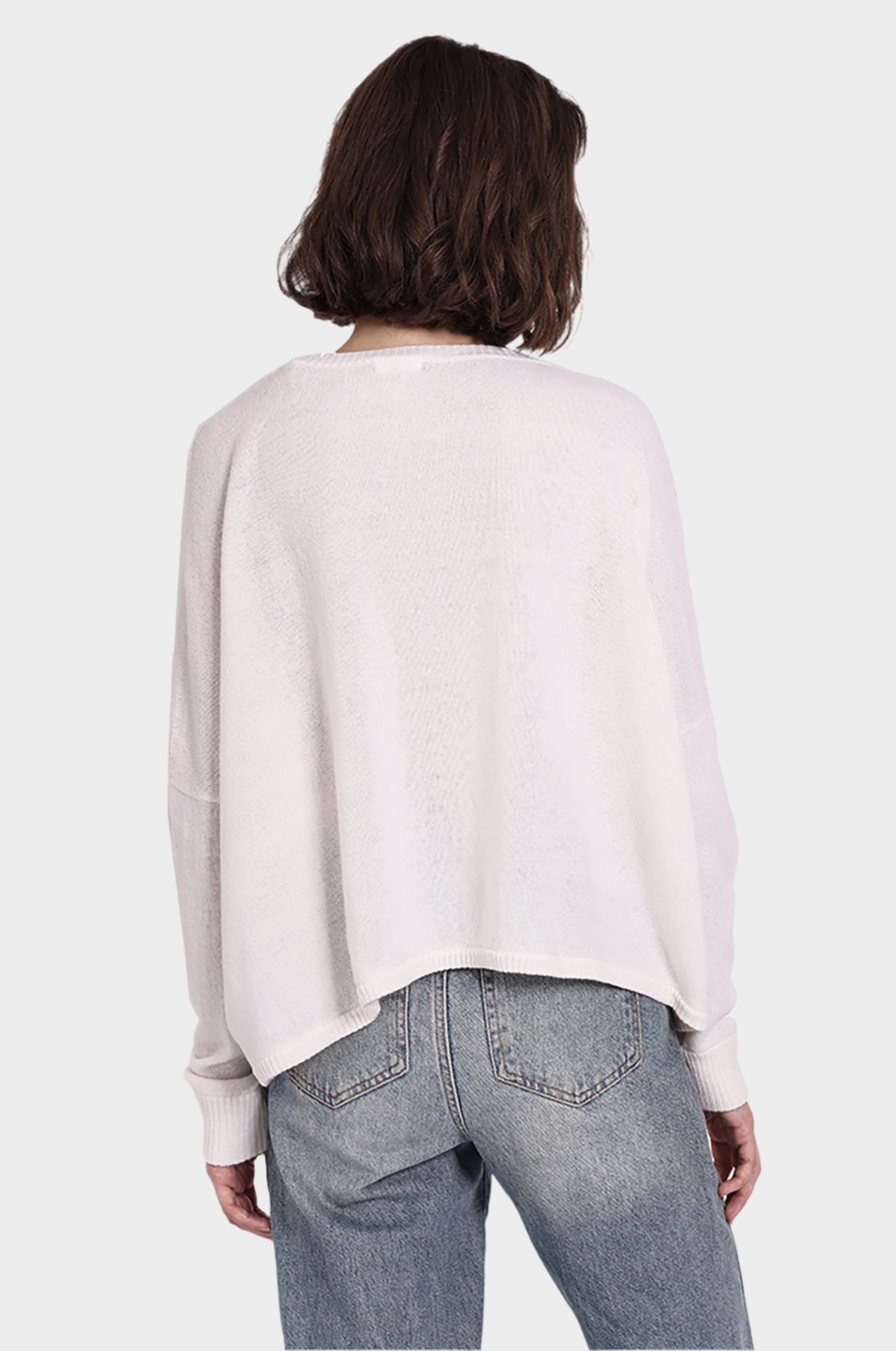 Cropped crew outlet neck cardigan