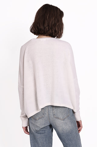 Cashmere Long Sleeve Cropped Crew Sweater
