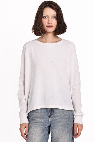 Cashmere Long Sleeve Cropped Crew Sweater