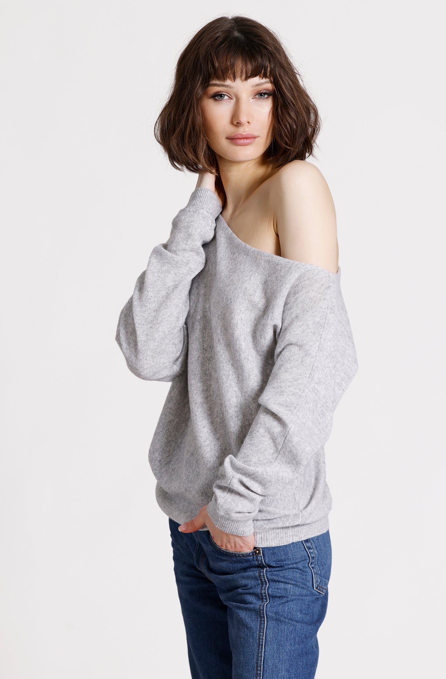 Cashmere Off The Shoulder Top