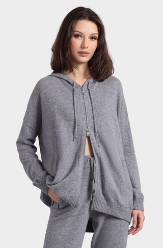 Cashmere Oversized Zip Hoodie