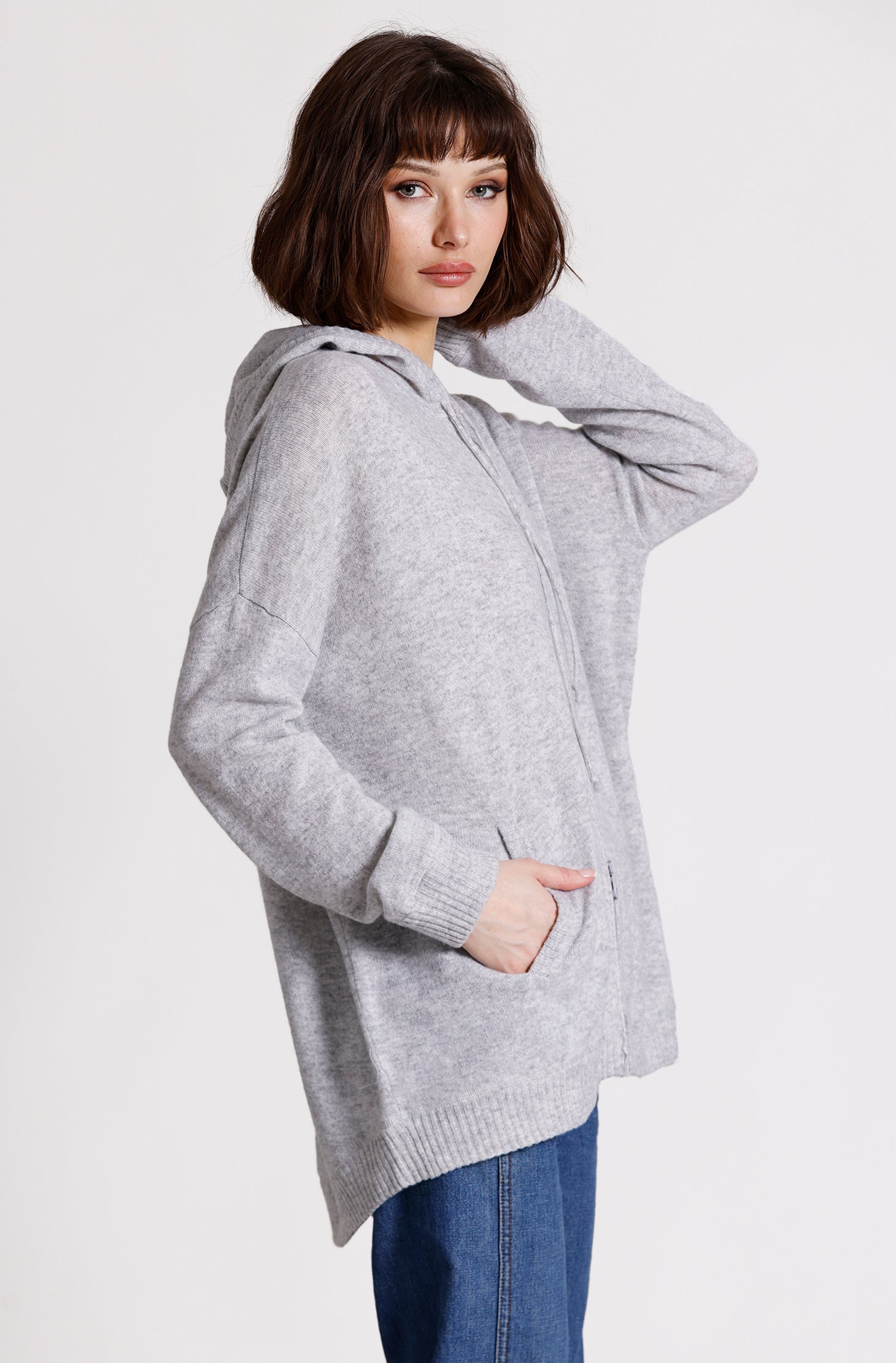 Cashmere Oversized Zip Hoodie – Minnie Rose
