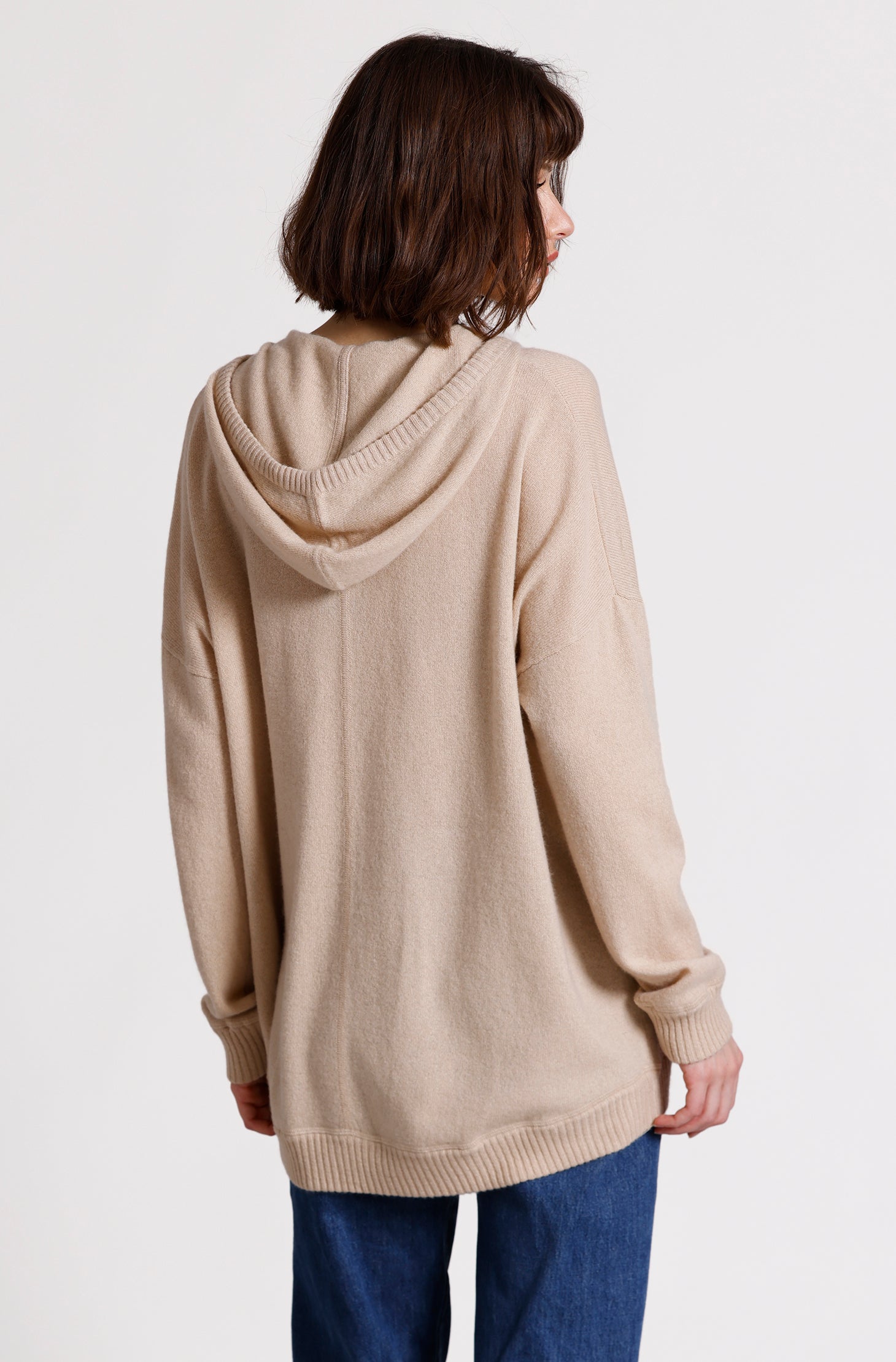 Cashmere Oversized Zip Hoodie – Minnie Rose