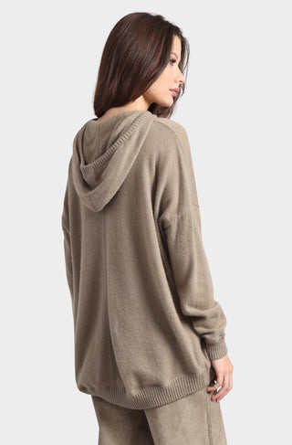 Cashmere Oversized Zip Hoodie