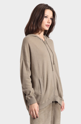 Cashmere Oversized Zip Hoodie