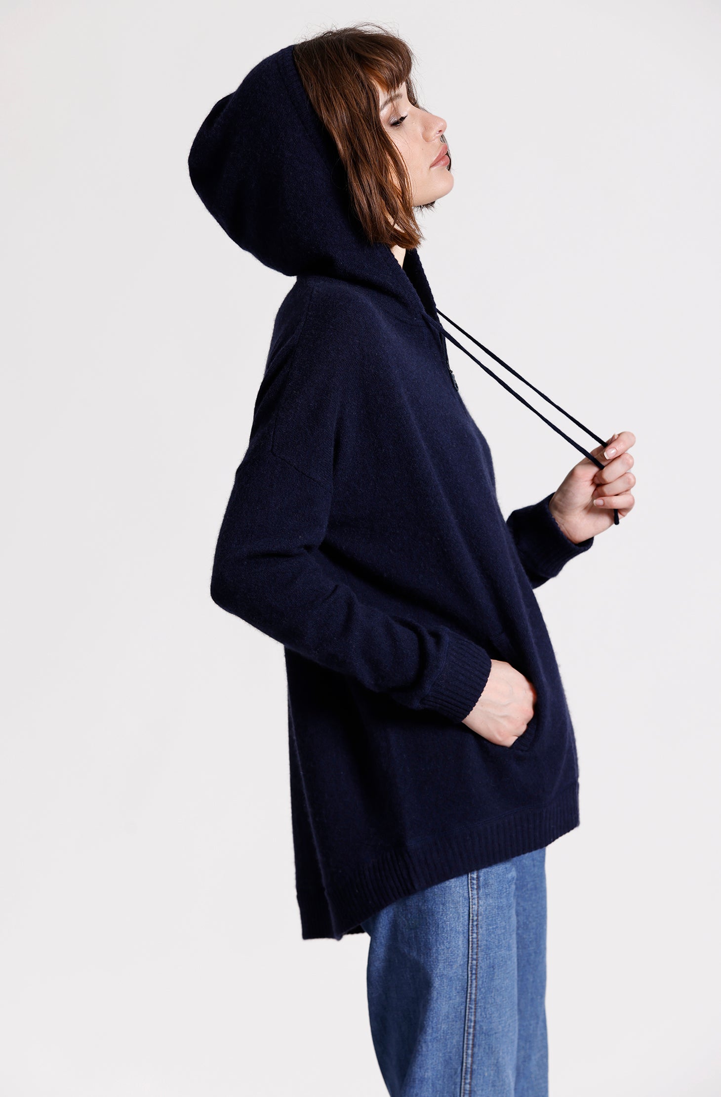 Cashmere Oversized Zip Hoodie – Minnie Rose