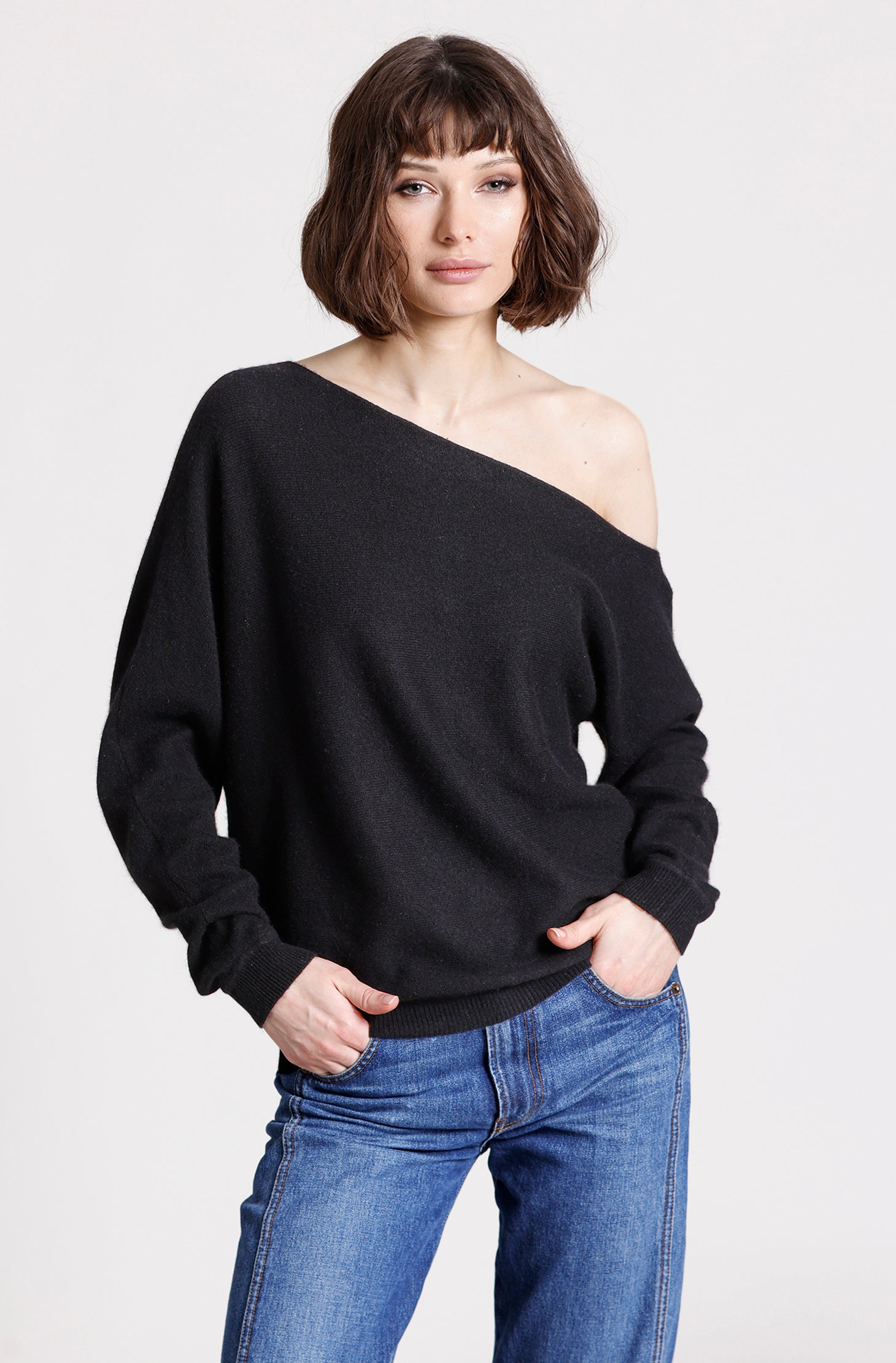 Cashmere Off The Shoulder Top