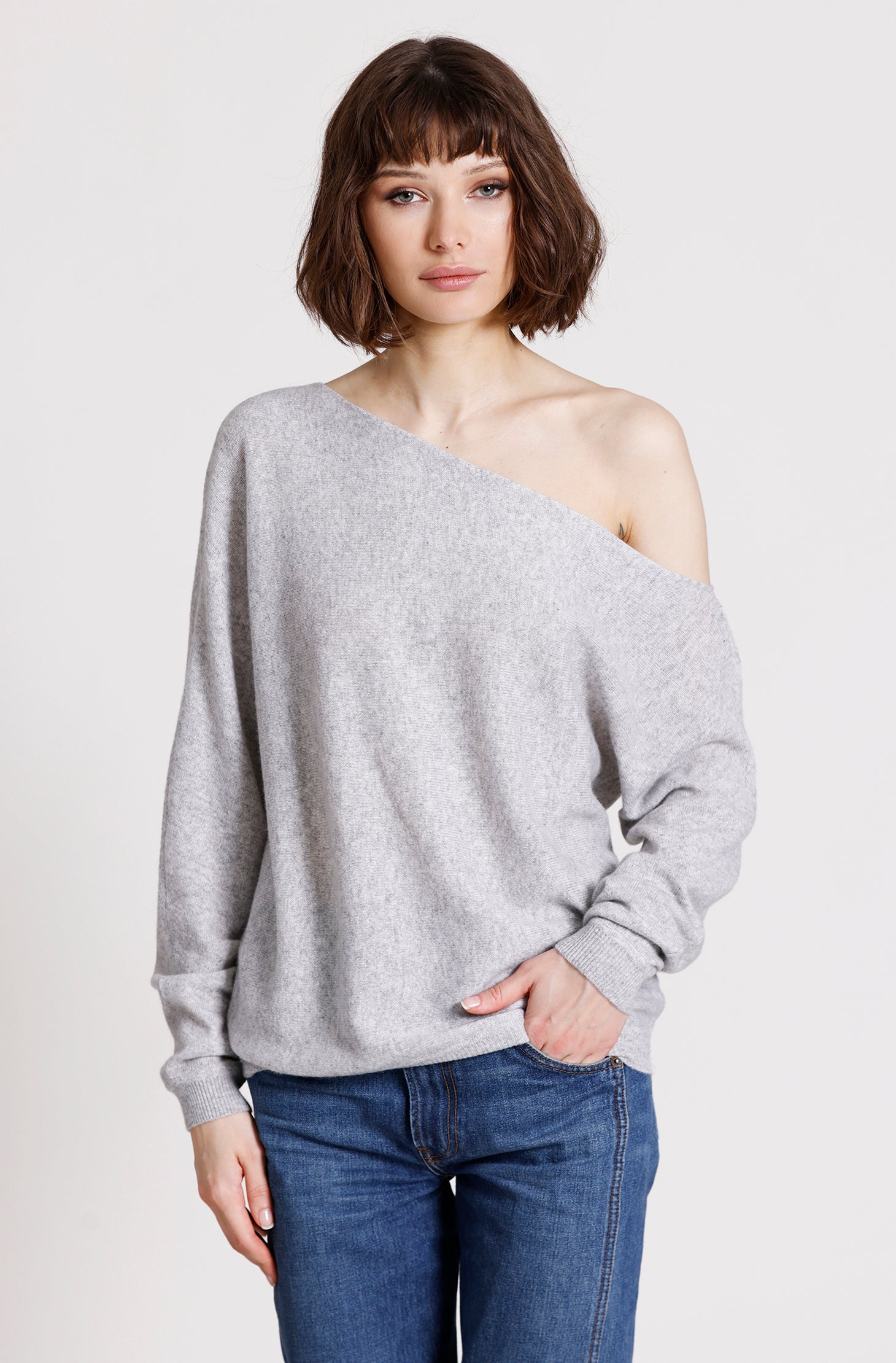 Cashmere Off The Shoulder Top