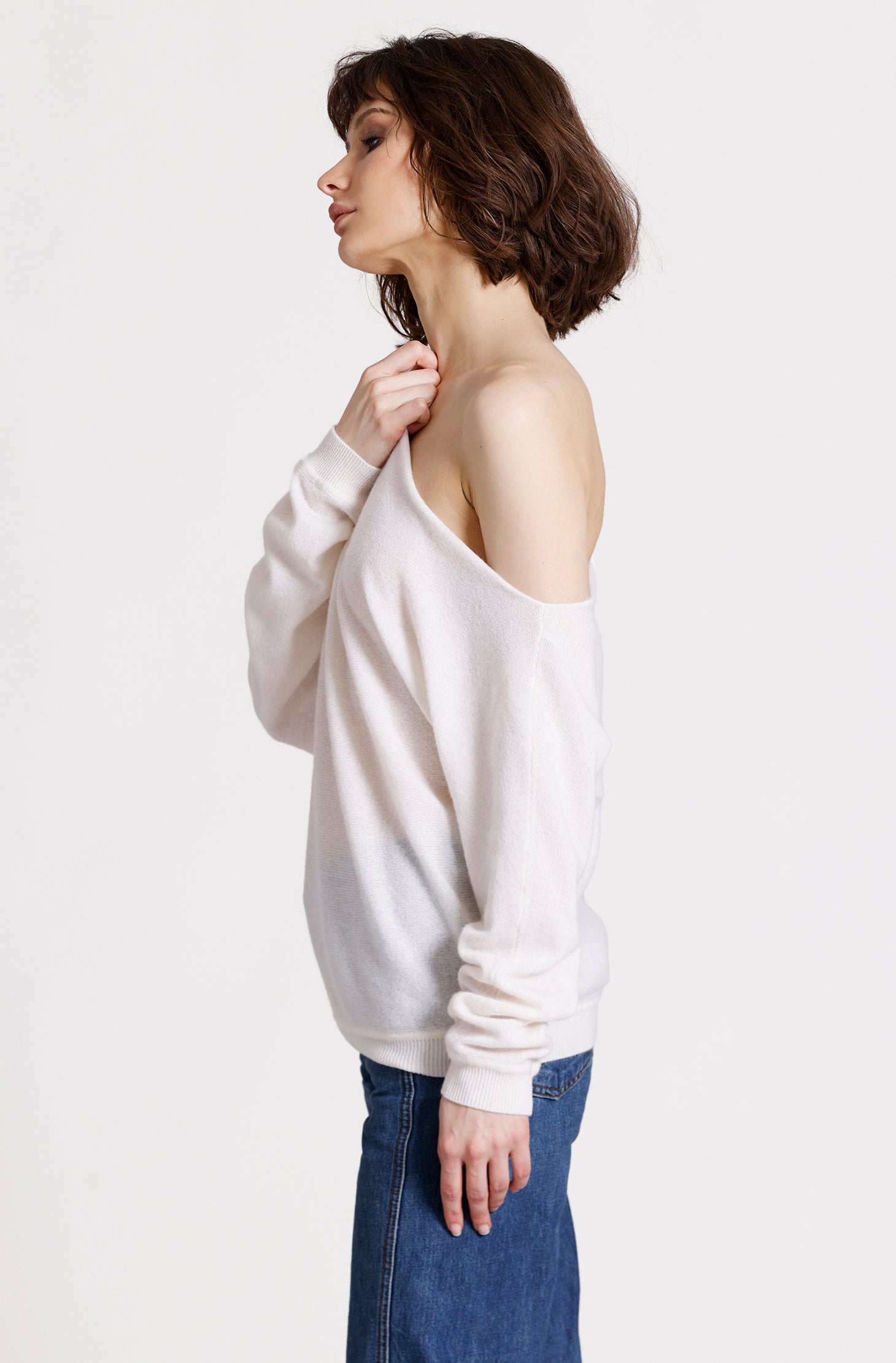 Cashmere Off The Shoulder Top