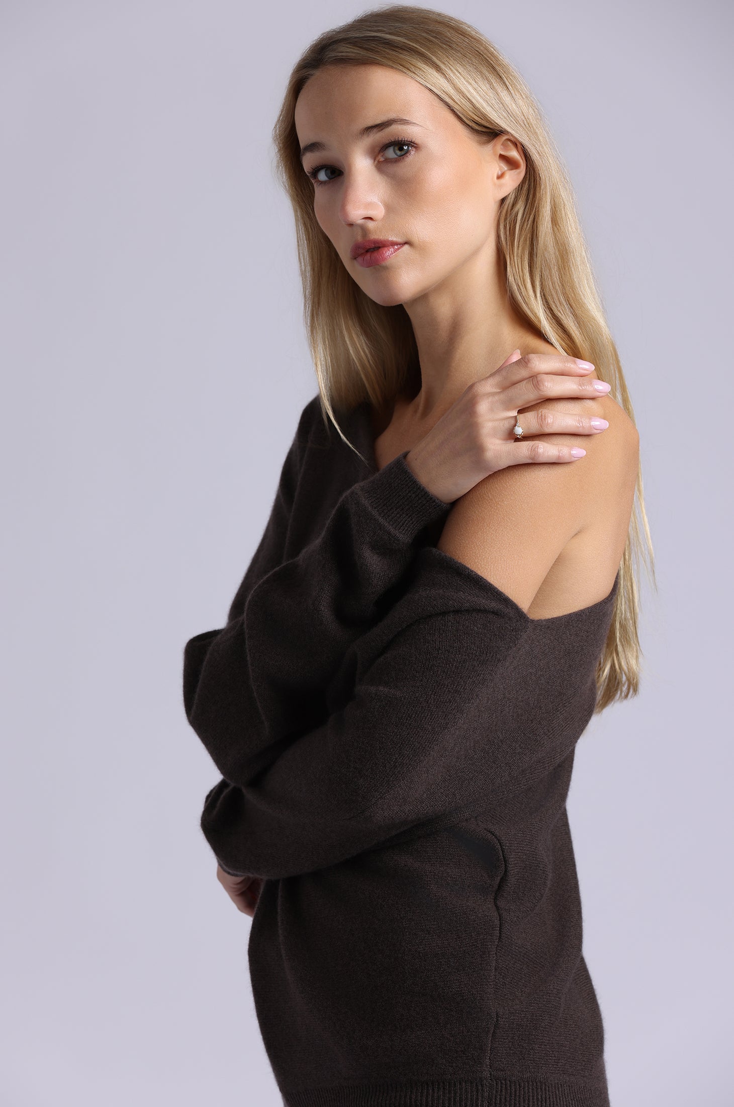 Cashmere Off The Shoulder Top