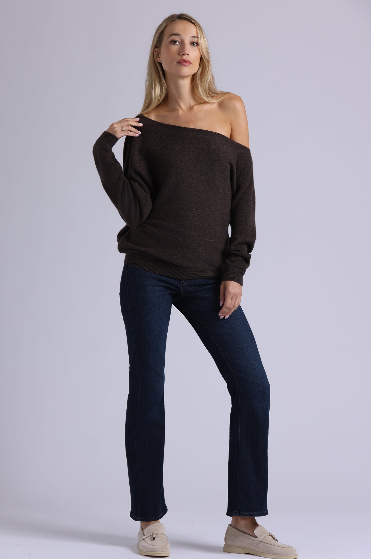 Cashmere Off The Shoulder Top