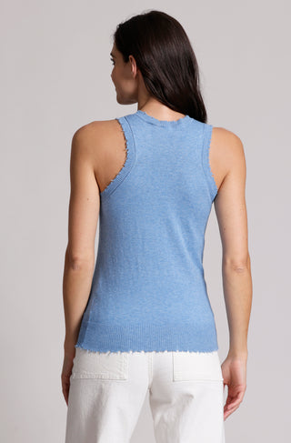 Cotton Cashmere Frayed Tank