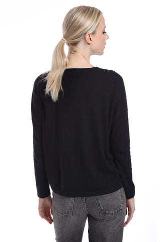 Cotton Cashmere V Neck Pullover