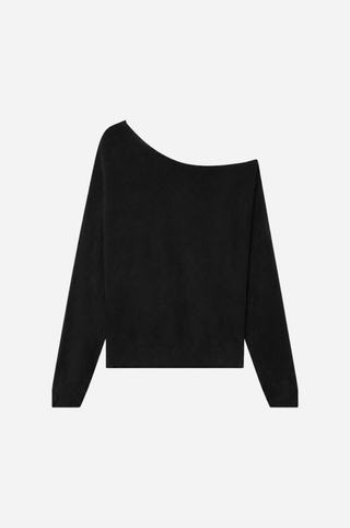 Cotton Cashmere Off The Shoulder Top