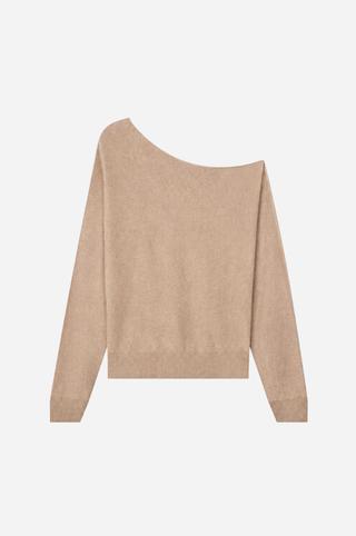 Cotton Cashmere Off The Shoulder Top