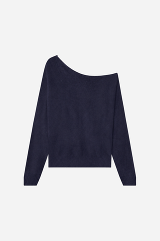 Cotton Cashmere Off The Shoulder Top