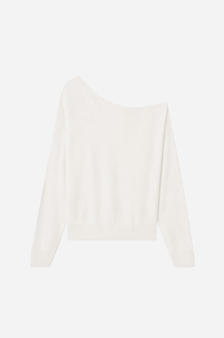 Cotton Cashmere Off The Shoulder Top