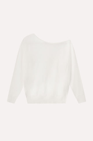 Cotton Cashmere Off The Shoulder Top