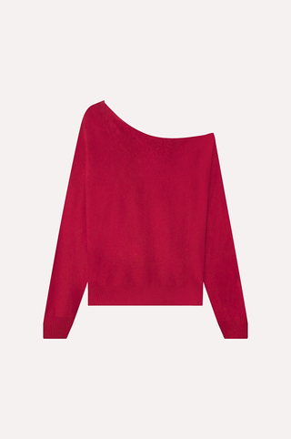 Cotton Cashmere Off The Shoulder Top