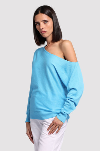 Cotton Cashmere Off The Shoulder Top