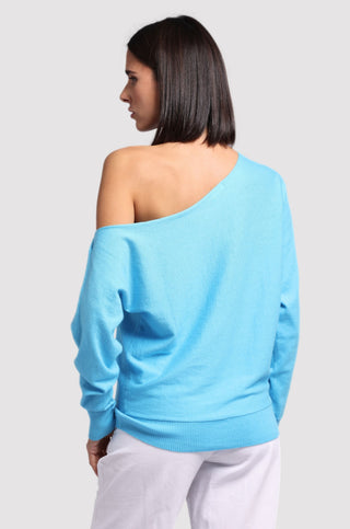 Cotton Cashmere Off The Shoulder Top