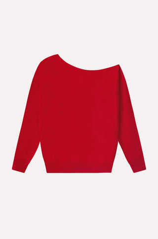 Cotton Cashmere Off The Shoulder Top