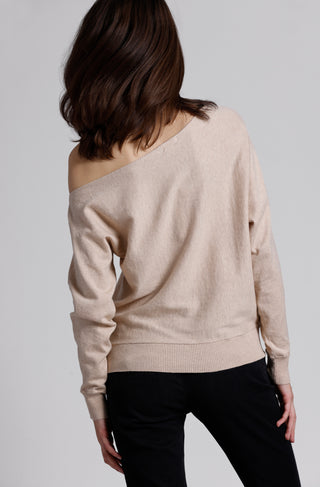 Cotton Cashmere Off The Shoulder Top